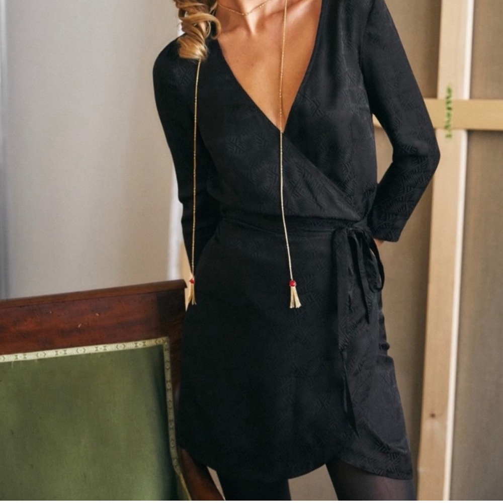 Sezane silk dress, size 36, EUC